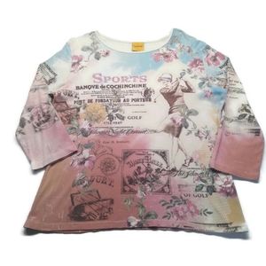 katina marie Sport Allover Print Longsleeve size Large